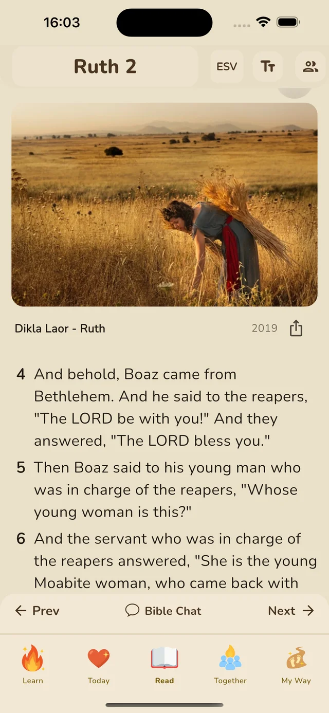 Read the Bible with Beautiful Art - Bible Way App Feature
